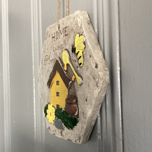 NWT- Hand Painted- Home Sweet Home ππ―πΌ- Hexagonal Cement Hanging Decor Sign - Picture 11 of 17